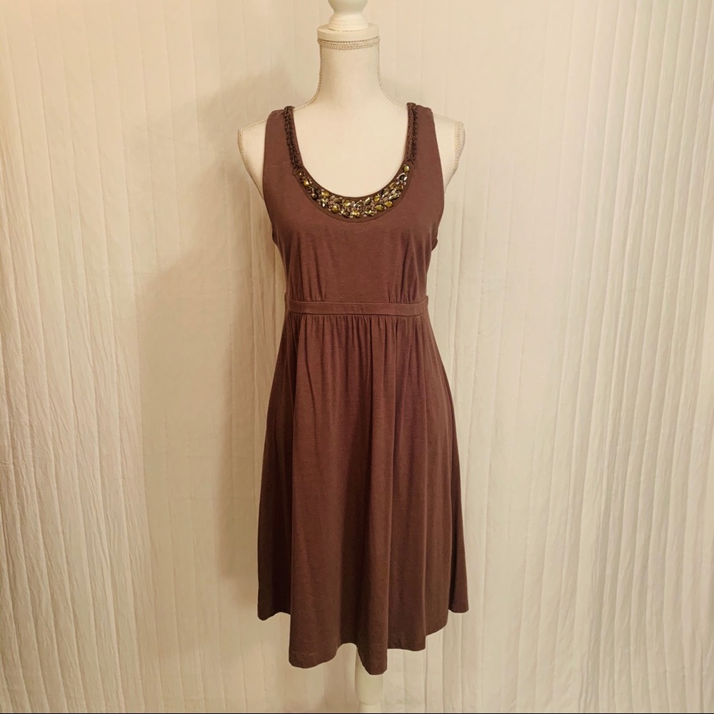 LOFT Brown Midi Dress